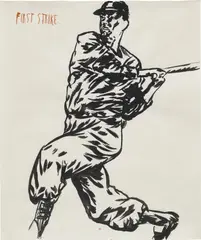 Raymond Pettibon, Untitled (First Strike), 1999, ink and graphite on paper