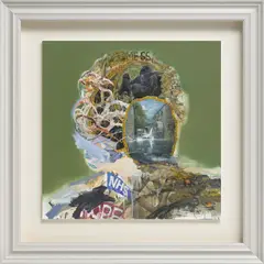 David Kim Whittaker, Lockdown Portrait : The Clear Message, 2019, oil and acrylic on panel, in artist's frame