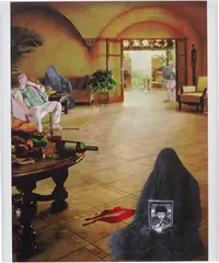 Martha Rosler, Wine (Muktada) (from the series Bringing the War Home: House Beautiful, New Series), 2004, c-print mounted on foamboard