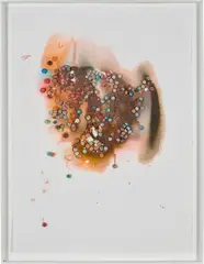 #2 by Dan Colen, 2012, M&Ms on paper, in artist's frame, sold Oct 2021