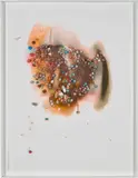 Dan Colen, #2, 2012, M&Ms on paper, in artist's frame