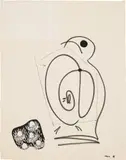 Max Ernst, Ohne Titel, 1971, paper collage, ballpoint pen and felt tip pen on paper