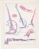 Max Ernst, Ohne Titel, 1972, wax crayon frottage on paper