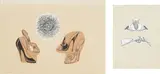 Max Ernst, Two works: (i) Et je serai ta belle Hélène ; (ii) Chanson, 1971, (i) paper collage and opaque white on card (ii) paper collage on card