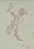 Max Ernst, L'orateur, 1969, coloured pencil frottage on paper mounted on card