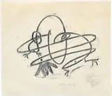Max Ernst, Ohne Titel, 1971, pastel crayon frottage on paper