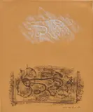Max Ernst, Spiegelung, 1974, chalk pastel frottage on paper