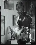 Arnold Newman, Max Ernst at the Guggenheim Triplex, New York, 18 January 1942