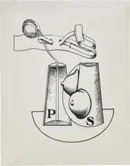 PS by Max Ernst, 1975, screenprint on paper, sold Dec 2021