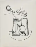 Max Ernst, PS, 1975, screenprint on paper