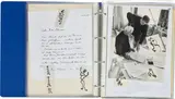 Max Ernst and Various Authors, Correspondence, 1963-1975, letters including correspondence between Peter Schamoni, Max Ernst, and Dorothea Tanning, illustrations, newspaper clippings, photographs and documents, in a portfolio of 57 transparent envelopes