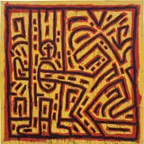 Keith Haring, Untitled, vinyl paint on vinyl tarpaulin with metal grommets