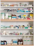 Damien Hirst, Bodies, 1989, glass, faced particleboard, ramin, plastic, aluminium and pharmaceutical packaging