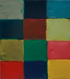 Sean Scully, Robe Green Gold, 2018, oil on aluminium
