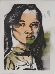 Nathaniel Mary Quinn, Young Pilcher and Vietnam, 2019, charcoal and gouache on Arches paper