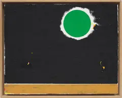 Harold Ancart, Untitled (Seascape), 2014, oil stick and graphite on paper, in artist's frame