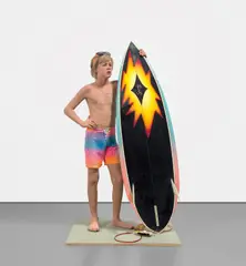 Duane Hanson, Surfer, 1987, Polyvinyl, polychromed in oil and mixed media with accessories