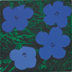 Elaine Sturtevant, Warhol Flowers, 1965, synthetic polymer and silkscreen ink on canvas