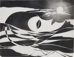 Untitled by Kara Walker, 2015, spray paint on vellum, sold Feb 2020