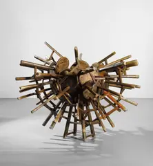 Ai Weiwei, GRAPES, 2010-11, 32 stools from the Qing Dynasty