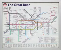 Simon Patterson, The Great Bear, 1992, lithograph, in artist's frame