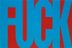 Sarah Morris, Fuck, 1996, household paint on canvas