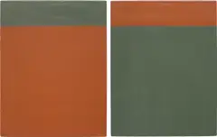 Untitled by Günther Förg, 2001, acrylic on lead on wood, diptych, sold Feb 2020
