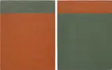Untitled by Günther Förg, 2001, acrylic on lead on wood, diptych, sold Feb 2020