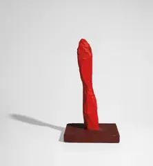 Stele by A. R. Penck, 1992, acrylic on plaster, sold Feb 2020