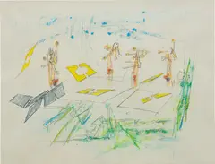 Untitled by Roberto Matta, 1959, graphite and crayon on paper, offered Feb 2020