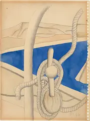 Untitled Composition by Fernand Léger, 1934, watercolour and graphite on paper, offered Feb 2020