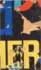 Litterings by Rotella, 1958, décollage on canvas, sold Feb 2020