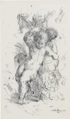 Glenn Brown, Drawing 29 (after Dell'Abate), 2014, ink on polypropylene