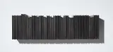 Rachel Whiteread, Untitled (Black Books), 1997, black pigmented plastic and steel