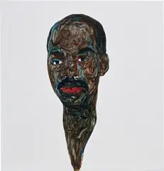 Amoako Boafo, Untitled, 2019, oil on canvas
