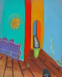 Marcus Jahmal, Windmill, 2016, oil on panel
