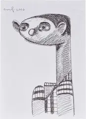 Untitled by George Condo, 2006, pen on paper, sold Jul 2020