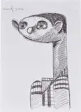 Untitled by George Condo, 2006, pen on paper, sold Jul 2020