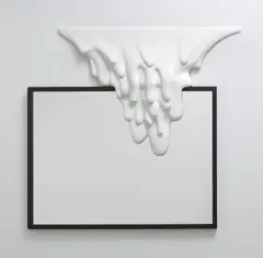 Mirror Error by Daniel Arsham, 2012, mirror, fibreglass, paint and joint compound, sold Jul 2020