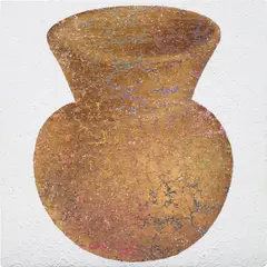 Farhad Moshiri, TINY JAR (GOLD ON MULTICOLOR), 2007, oil and paper collage on canvas
