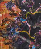 Fiona Rae, Curse of the Golden Flower, 2009, oil, acrylic and gouache on canvas