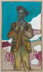 Self Portrait by Billy Childish, 2012, oil and charcoal on linen, offered Jul 2020