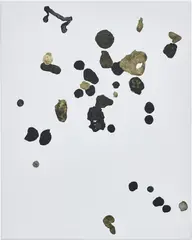 Adam McEwen, Bomber Harris, 2008, chewing gum, acrylic and sand on canvas