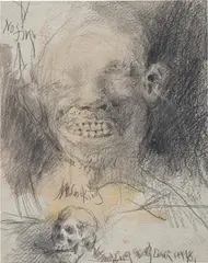 Liu Wei, No Smoking, 1998, pencil and watercolour on paper