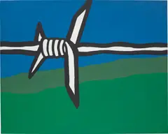 Raoul De Keyser, Gampelaere omgeving, 1967, acrylic on canvas