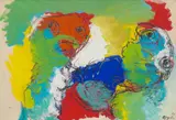 Karel Appel, Untitled, 1963, paper collage, acrylic and oil stick on paper
