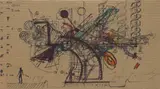 Jean Tinguely, Untitled, 1974, gouache and watercolour on paper