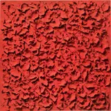 Carlo Rea, Rosso vermiglio, 2017-2018, plaster, pigment, tempera and glue on canvas