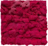 Francesca Pasquali, SETOLA FUXIA, 2013, fuchsia plastic straws on wooden panel and metallic frame