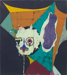 Untitled by Gert & Uwe Tobias, 2010, coloured woodcut on paper, sold Jul 2020